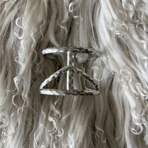 Hammered Silver-Tone Cuff Bracelet - Women's Accessory